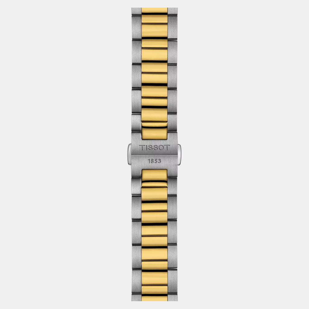 Pr 100 Men Quartz White Dial Analog Stainless Steel Watch T1504102201100