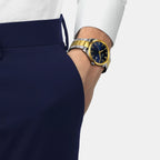 PR 100 Men Quartz Blue Dial Analog Stainless Steel Watch T1504102204100