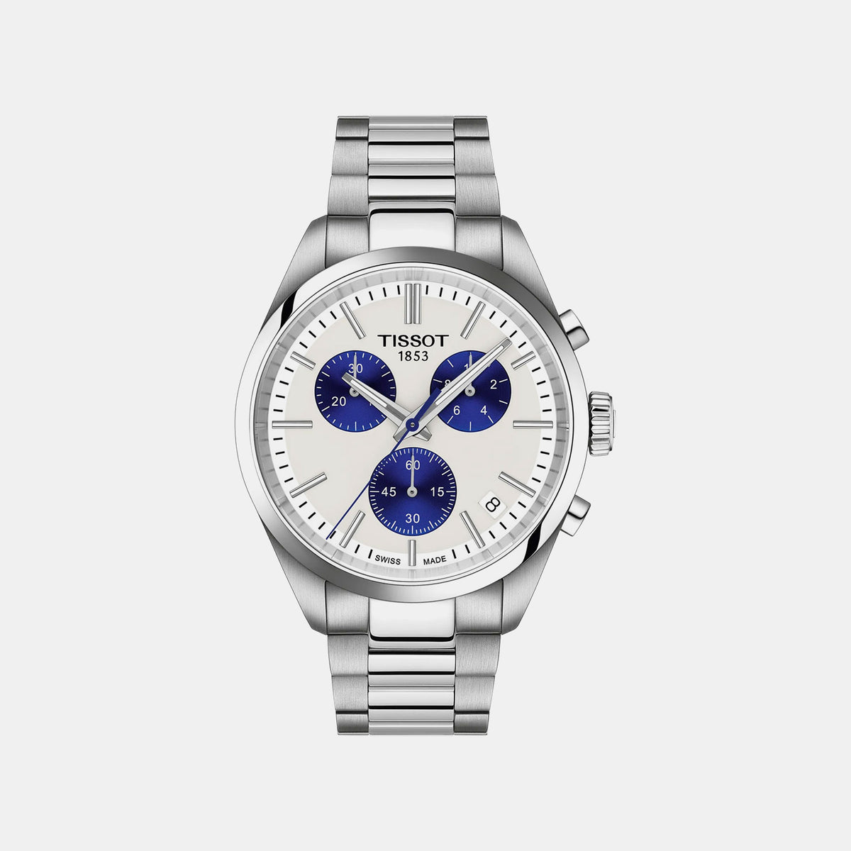 PR 100 Men Quartz White Dial Chronograph Stainless Steel Watch T1504171101100
