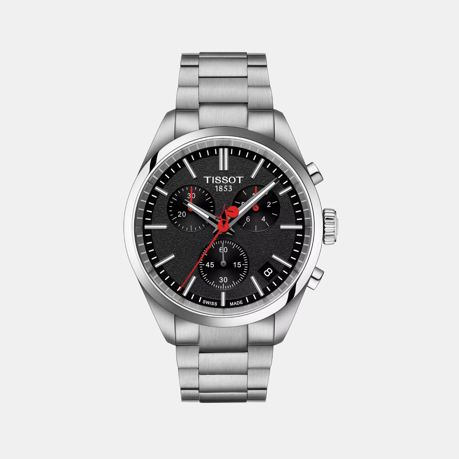 Tissot PR 100 Vuelta Men Quartz Black Dial Chronograph Stainless Steel Watch T1504171105101