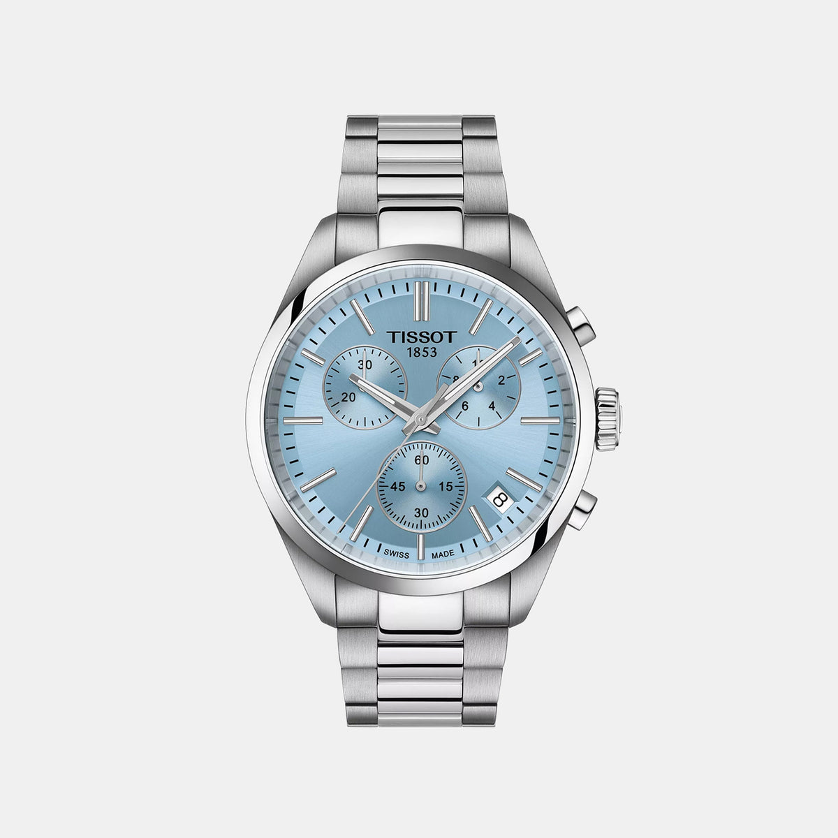 PR 100 Men Quartz Blue Dial Chronograph Stainless Steel Watch T1504171135100