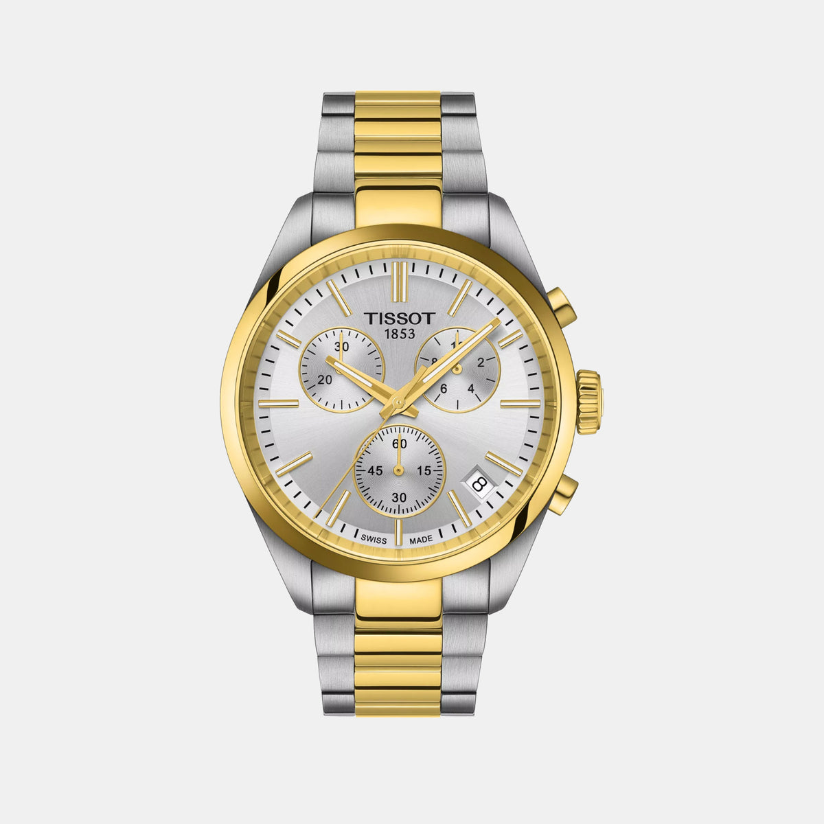 PR 100 Men Quartz Silver Dial Chronograph Stainless Steel Watch T1504172203100