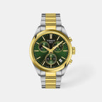 PR 100 Men Quartz Green Dial Chronograph Stainless Steel Watch T1504172209100