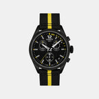 Pr 100 Men Quartz Black Dial Chronograph Fabric Watch T1504173705700