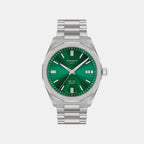 Prc 100 Men Quartz Green Dial Analog Stainless Steel Watch T1514221109100