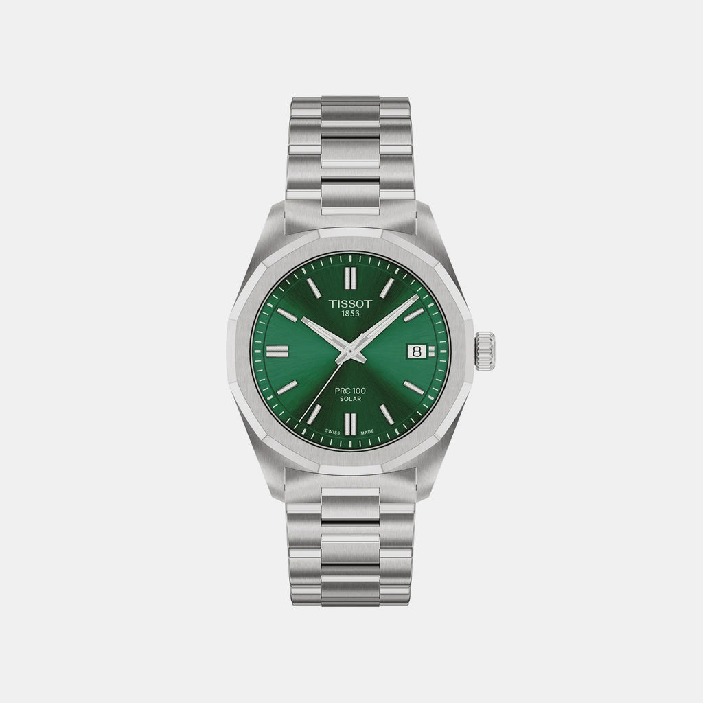 Prc 100 Women Quartz Green Dial Analog Stainless Steel Watch T1518221109100