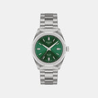 Prc 100 Women Quartz Green Dial Analog Stainless Steel Watch T1518221109100