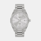 PRC 100 Solar Unisex Silver Dial Analog Stainless Steel Watch T1514221103100