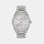 PRC 100 Unisex Solar Silver Dial Analog Stainless Steel Watch T1514221103100