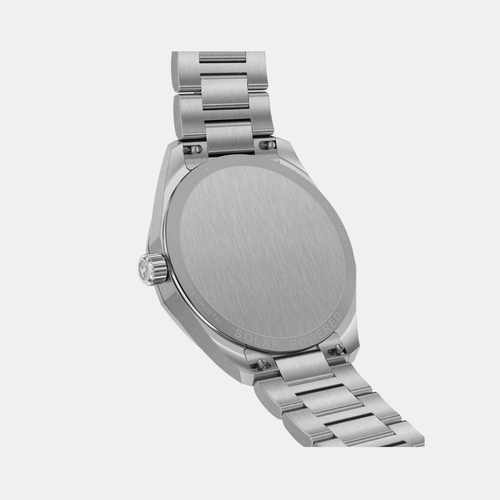 PRC 100 Solar Unisex Silver Dial Analog Stainless Steel Watch T1514221103100