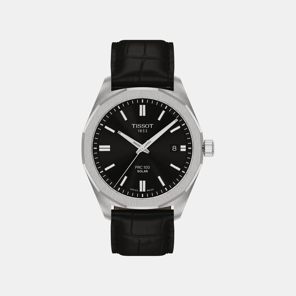 PRC 100 Men Quartz Black Dial Analog Leather Watch T1514221605100