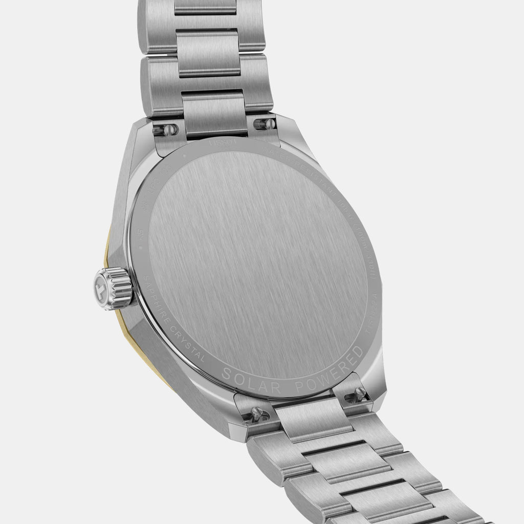 Classic Contemporary Women Quartz Silver Dial Analog Stainless Steel Watch T1514222203100