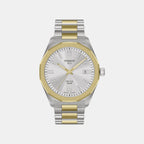 Classic Contemporary Women Quartz Silver Dial Analog Stainless Steel Watch T1514222203100