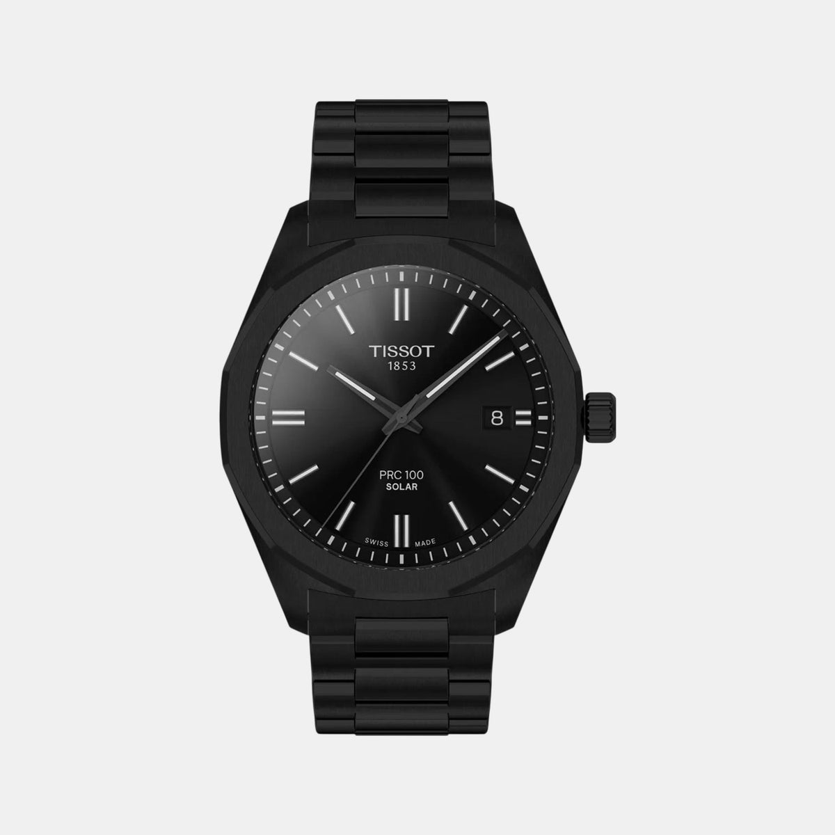 PRC 100 Men Solar Black Dial Analog Stainless Steel Watch T1514223305100
