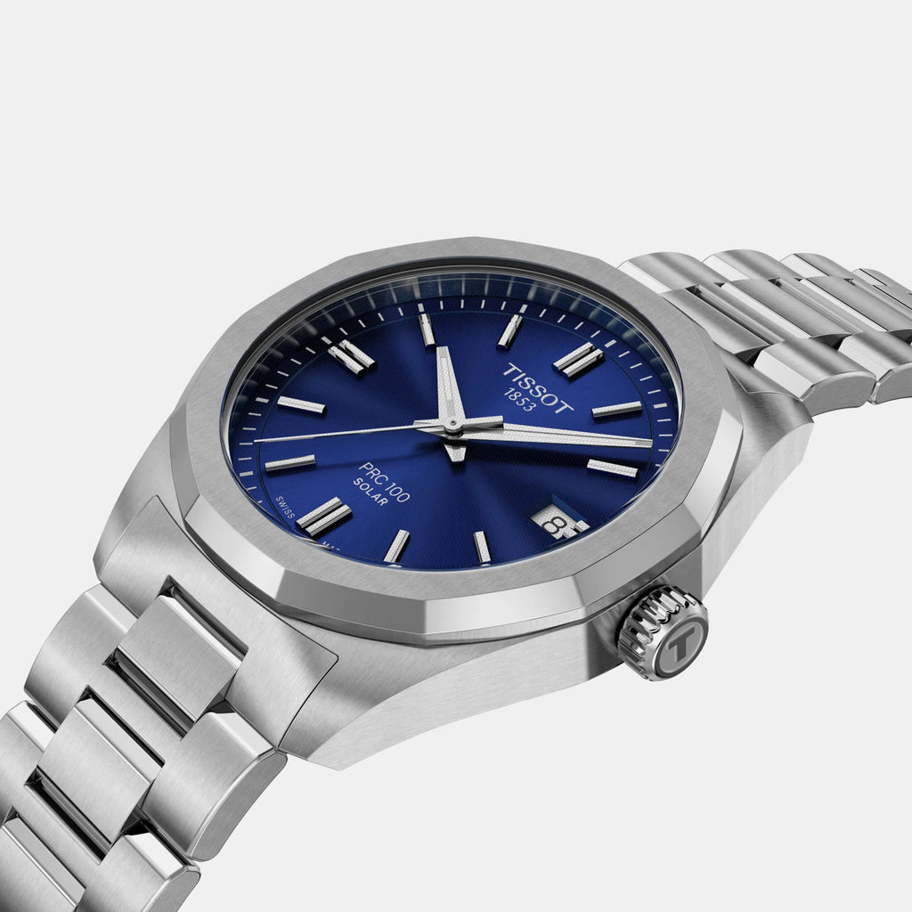 PRC 100 Men Quartz Blue Dial Analog Stainless Steel Watch T1518221104100