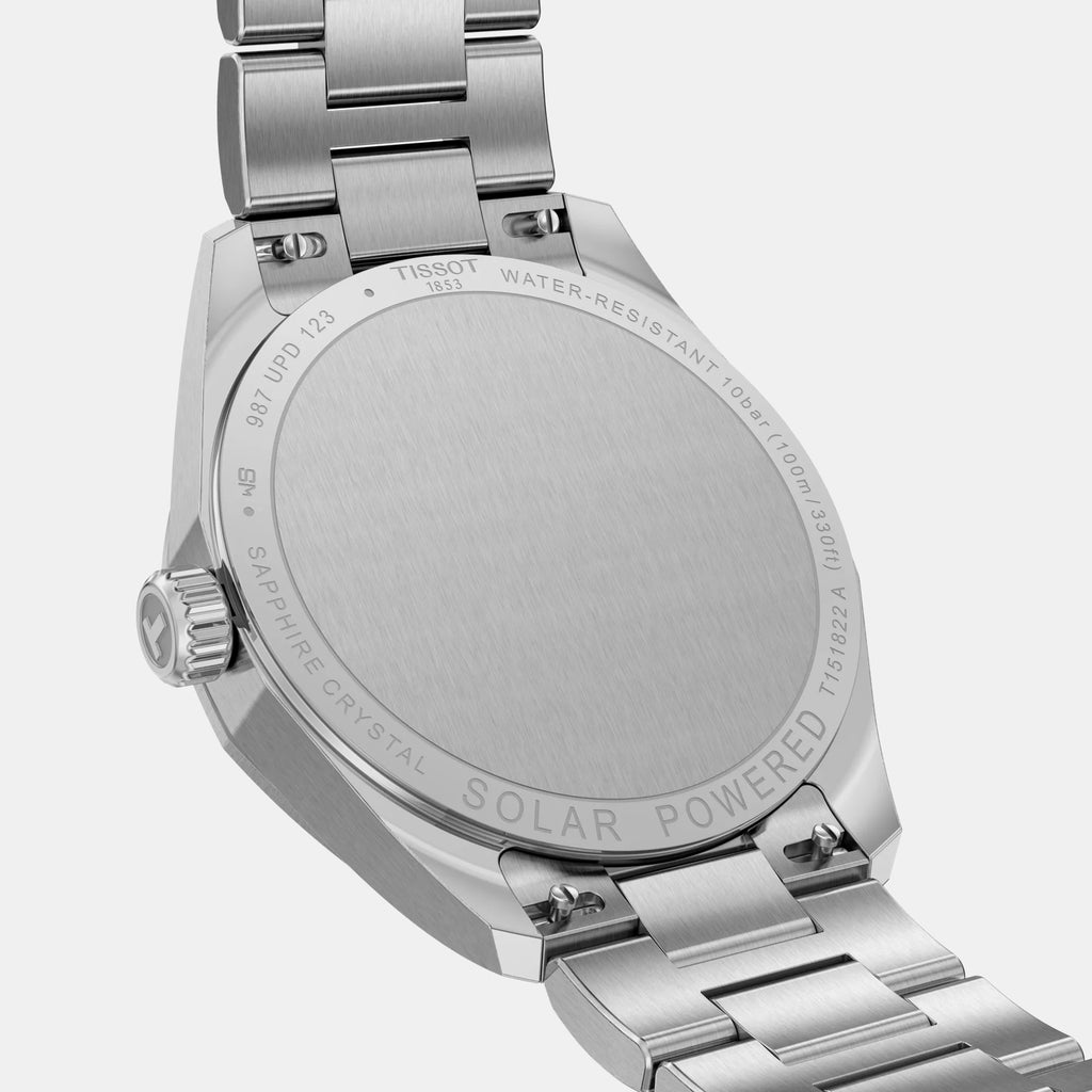 PRC 100 Solar Women Blue Dial Analog Stainless Steel Watch T1518221135100