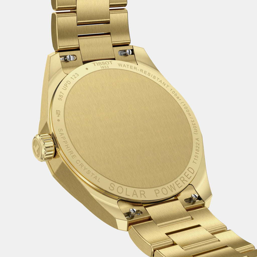 PRC 100 Women Solar Champagne Dial Analog Stainless Steel Watch T1518223302100