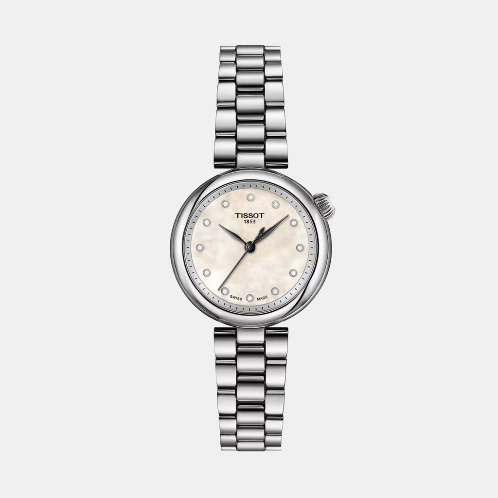 Desir Women Quartz White Mother Of Pearl Dial Analog Stainless Steel Watch T1520101111600