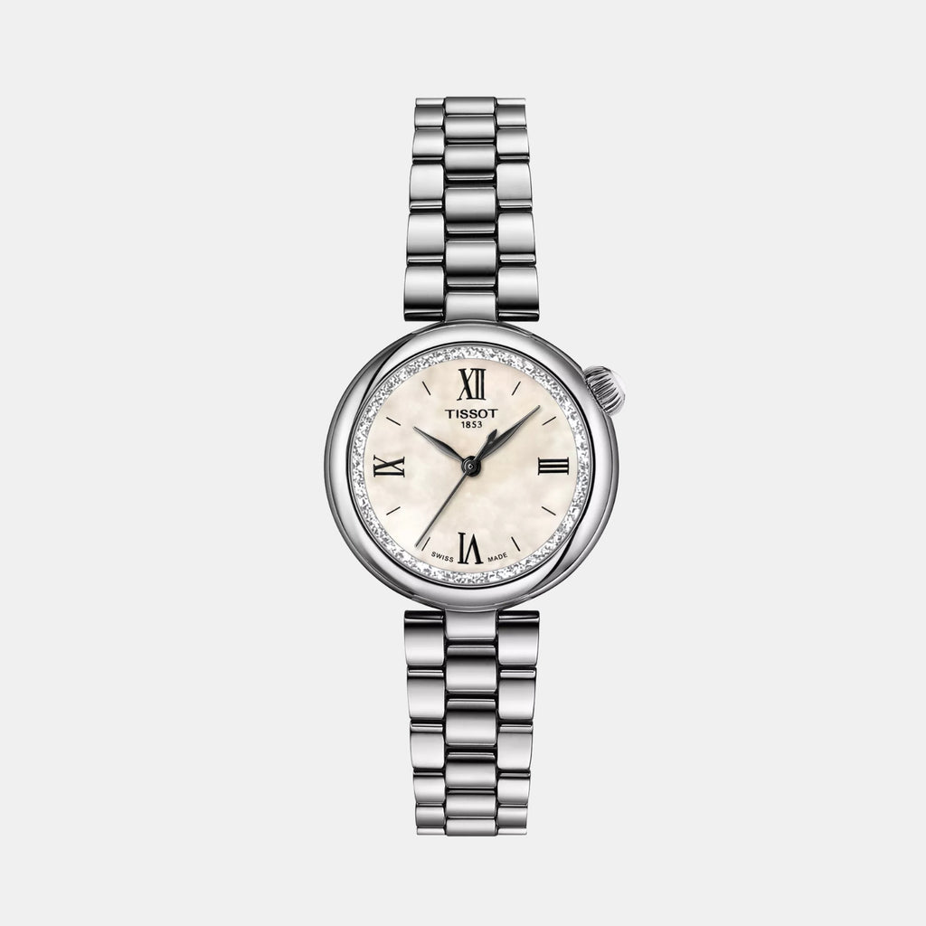 Desir Women Quartz White Mother Of Pearl Dial Analog Stainless Steel Watch T1520101111800