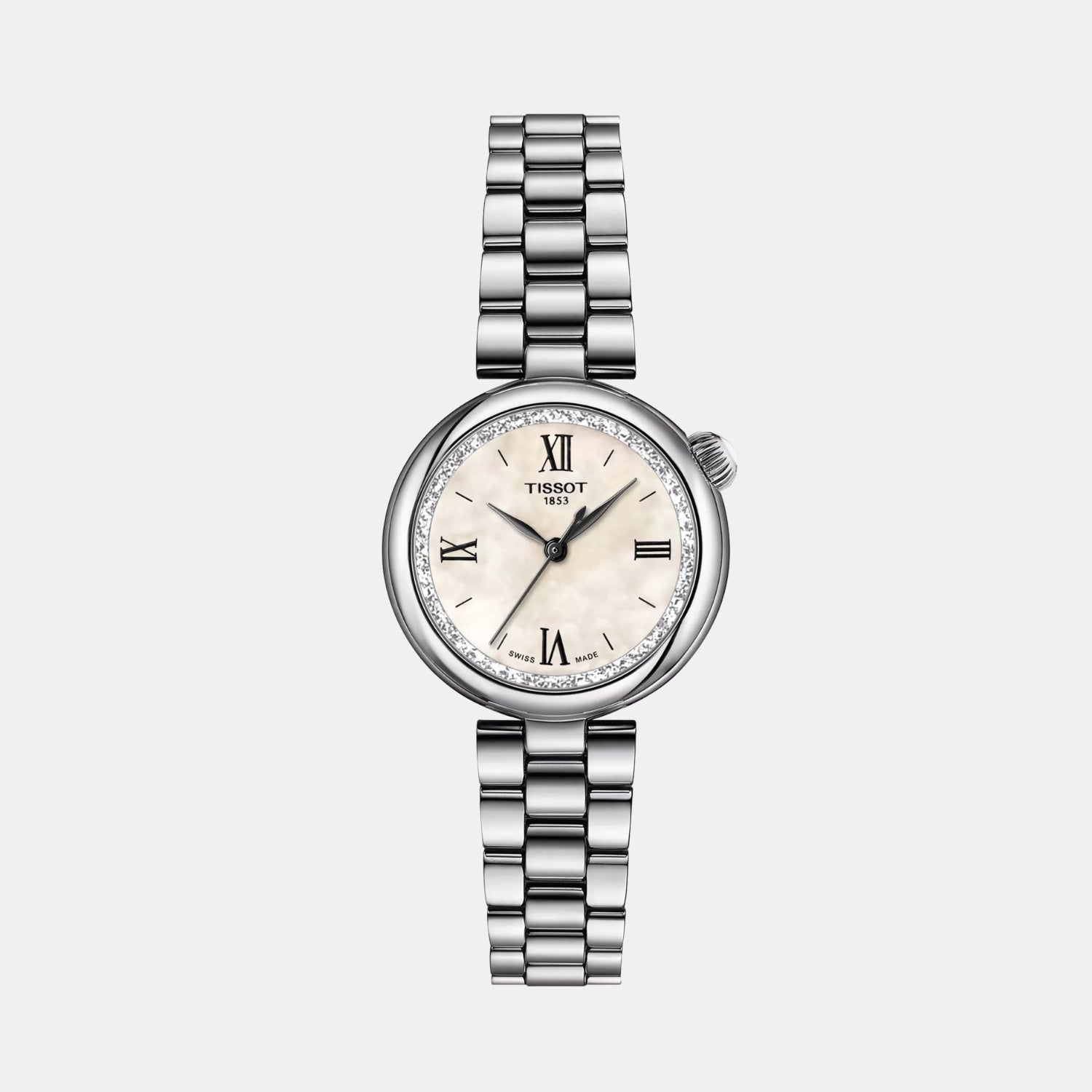 Desir Women Quartz White Mother Of Pearl Dial Analog Stainless Steel Watch T1520101111800