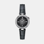 Desir Women Quartz Graded Silver-Black Dial Analog Leather Watch T1520101603800