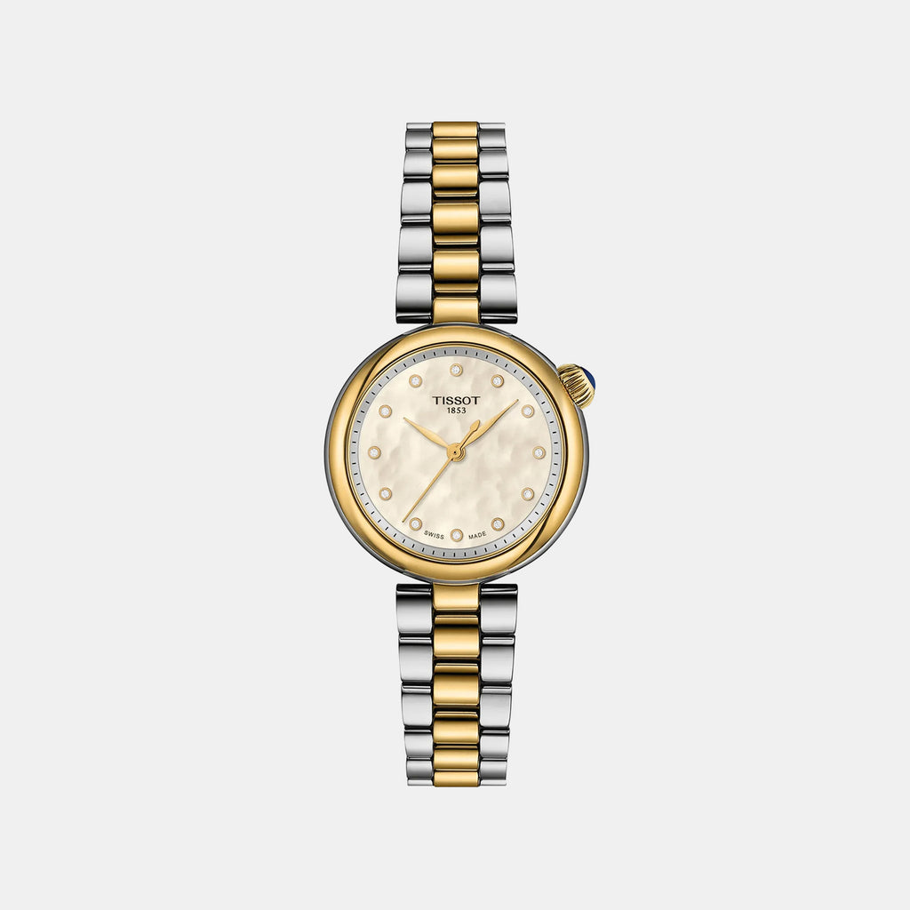 Desir Women Quartz Beige Dial Analog Stainless Steel Watch T1520102211600