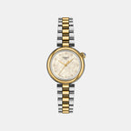Desir Women Quartz Beige Dial Analog Stainless Steel Watch T1520102211600
