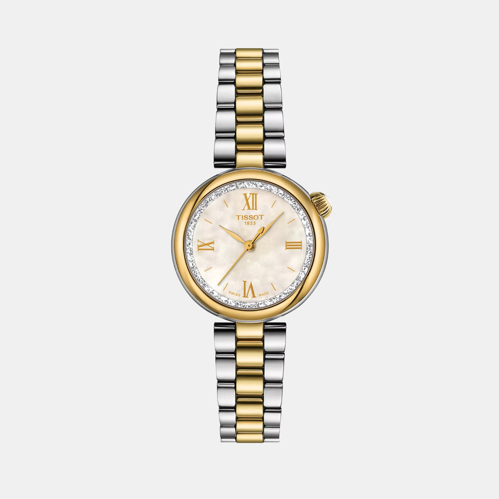 Desir Women Quartz White Mother Of Pearl Dial Analog Stainless Steel Watch T1520102211801