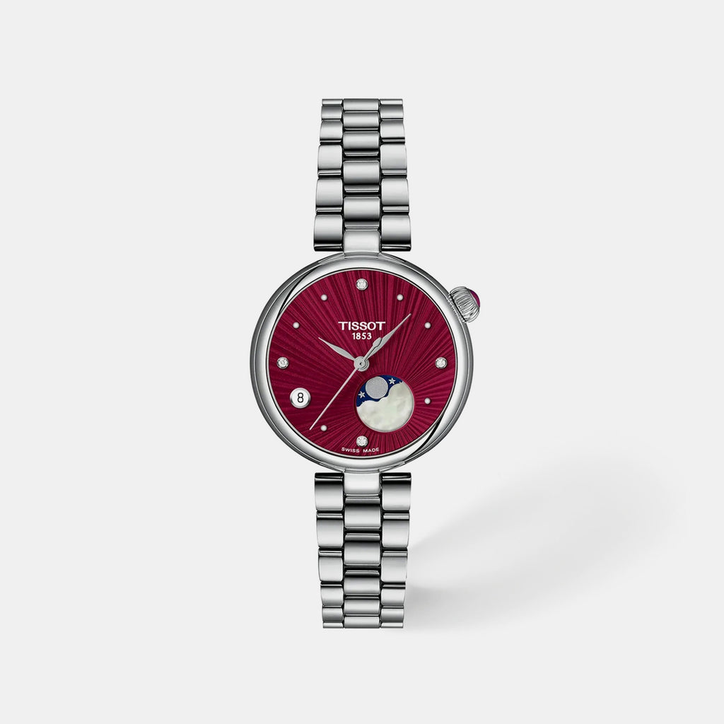 Desir Women Quartz Maroon Dial Analog Stainless Steel Watch T1522231142600