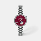 Desir Women Quartz Maroon Dial Analog Stainless Steel Watch T1522231142600