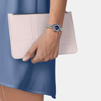 Desir Women Quartz Blue Dial Analog Stainless Steel Watch T1522231149300