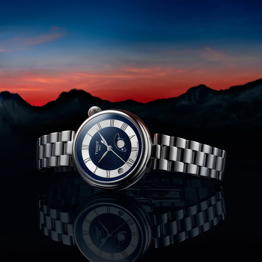 Desir Women Quartz Blue Dial Analog Stainless Steel Watch T1522231149300
