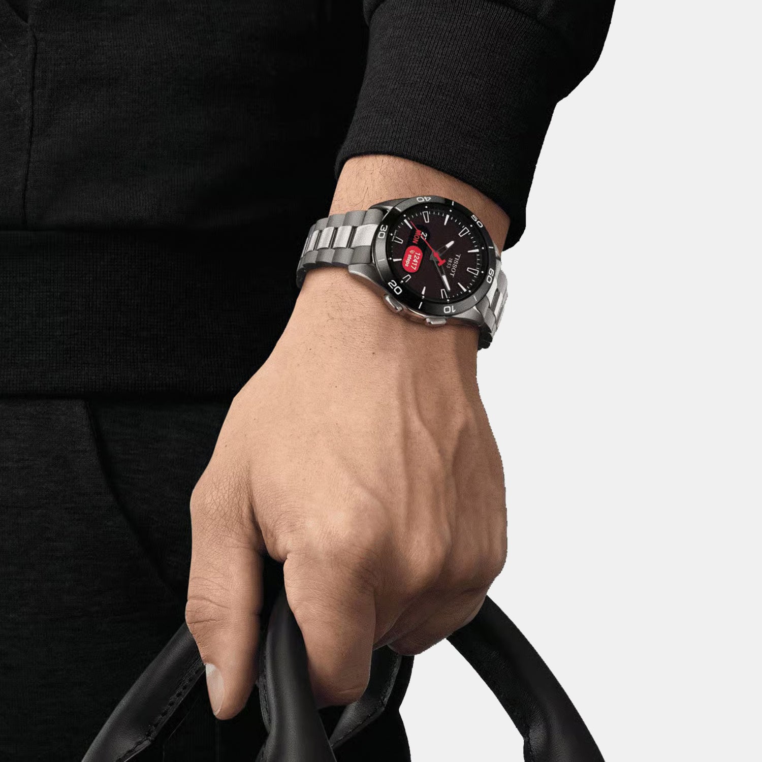 T-Touch Men Quartz Black Dial Analog Stainless Steel Watch T1534204405100
