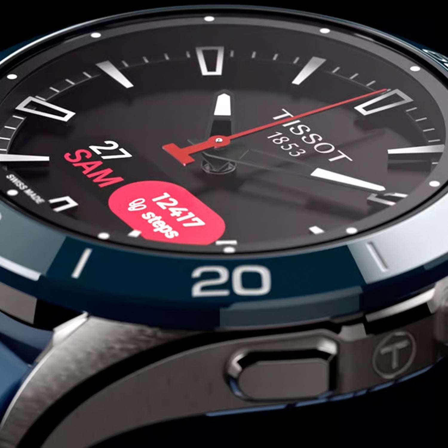T-Touch Men Quartz Black Dial Analog Stainless Steel Watch T1534204405100