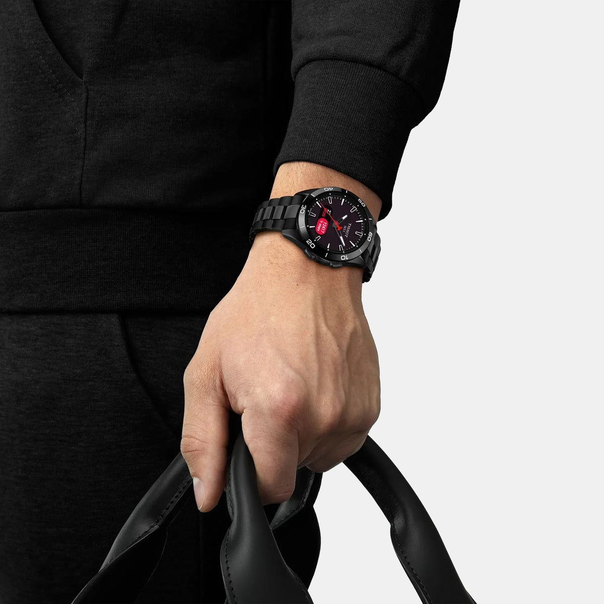 T-Touch Unisex Solar Black Dial Analog Titanium Watch T1534204405101
