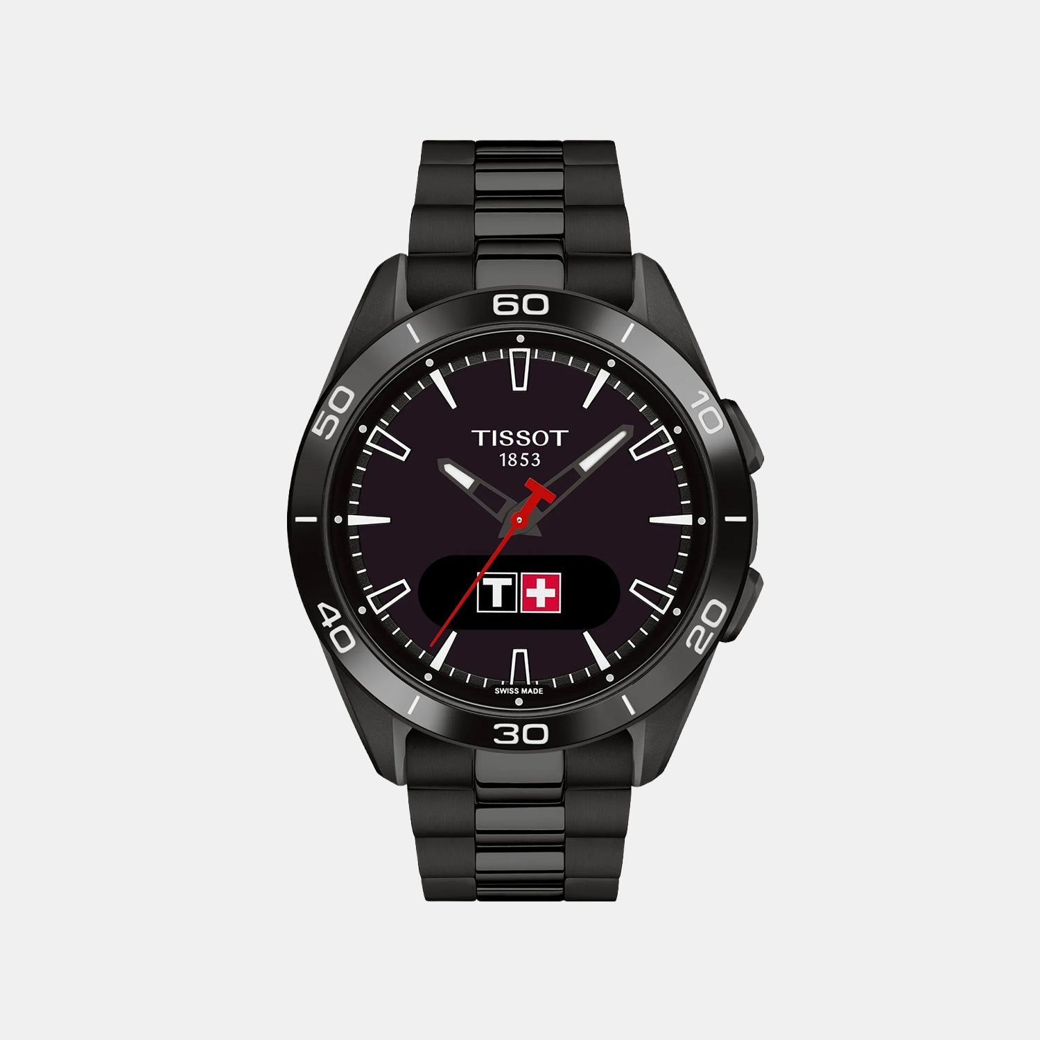 T-Touch Connect Sport Unisex Solar Black Dial Analog Titanium Watch T1534204405101