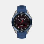 T-Touch Connect Sport Men Quartz Solar Blue Dial Analog Silicone Watch T1534204705101