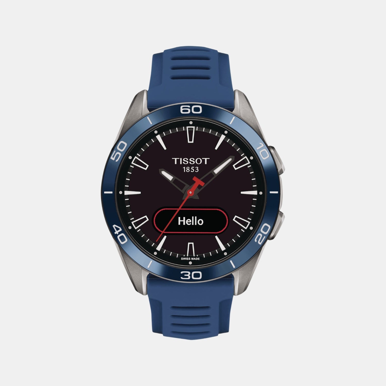 T-Touch Connect Sport Men Quartz Solar Blue Dial Analog Silicone Watch T1534204705101