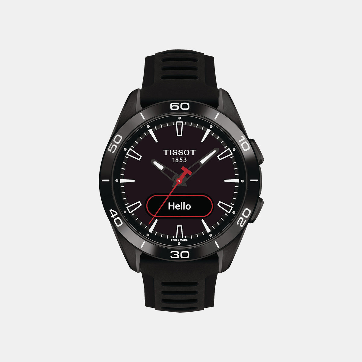 T-Touch Unisex Solar Black Dial Analog Silicone Watch T1534204705104