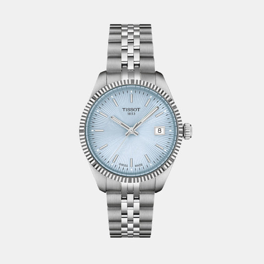 Ballade Women Quartz Ice Blue Dial Analog Stainless Steel Watch T1562101135100