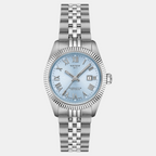 Ballade Women Automatic Ice Blue Dial Analog Stainless Steel Watch T1562081135300
