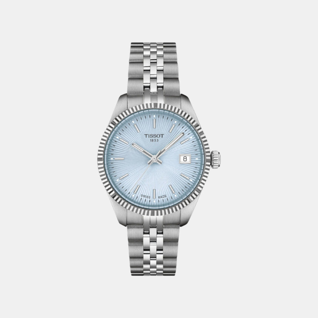 Ballade Women Quartz Blue Dial Analog Stainless Steel Watch T1562101135100