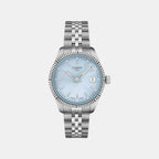 Ballade Women Quartz Blue Dial Analog Stainless Steel Watch T1562101135100