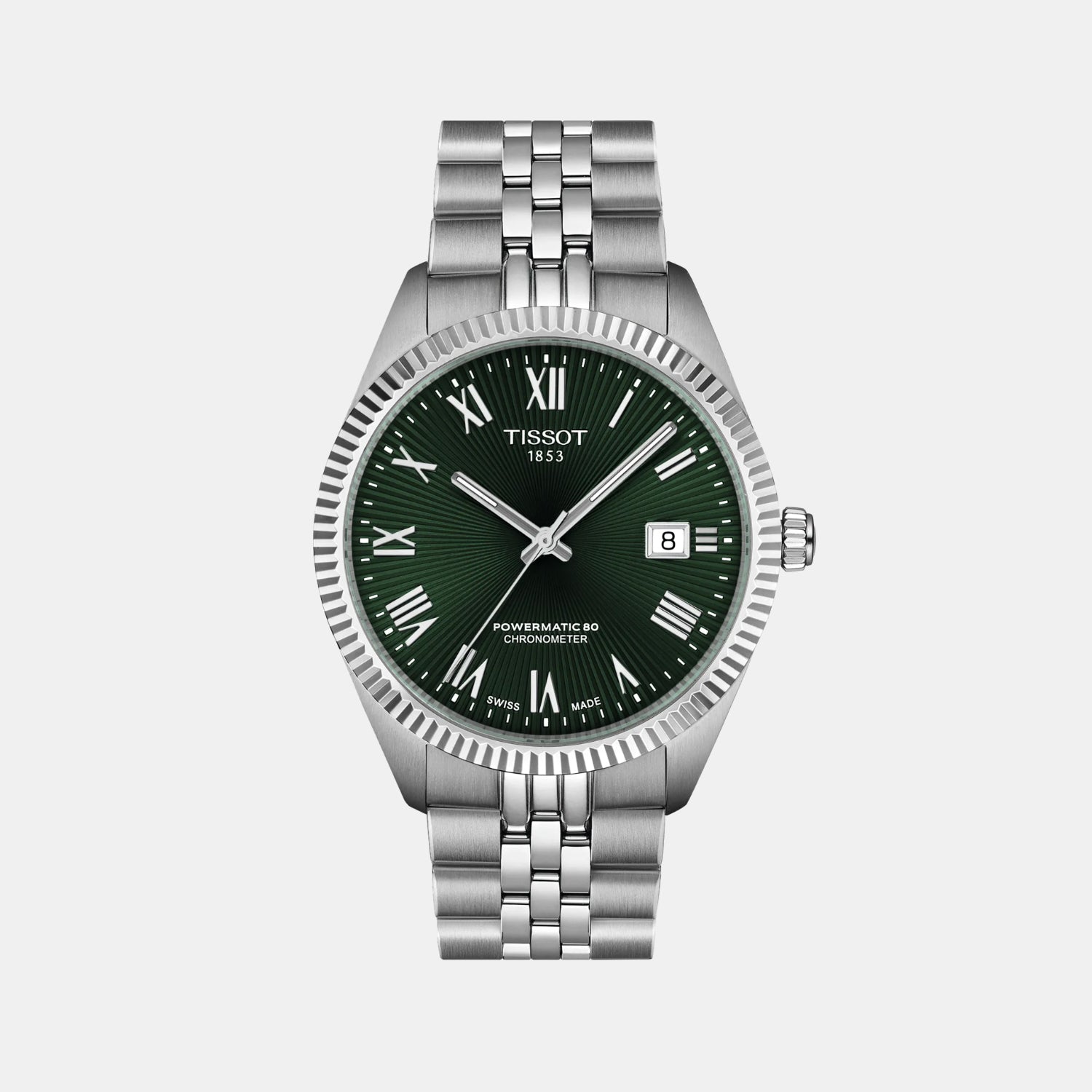 Ballade Powermatic 80 COSC Unisex Automatic Green Dial Analog Stainless Steel Watch T1564081109300