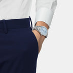 Ballade Men Automatic Blue Dial Analog Stainless Steel Watch T1564081135300