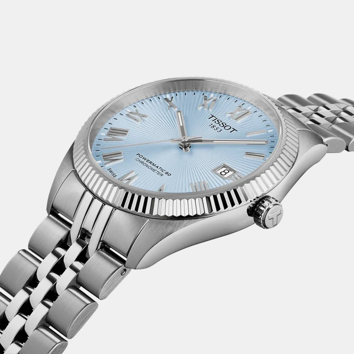 Ballade Men Automatic Blue Dial Analog Stainless Steel Watch T1564081135300
