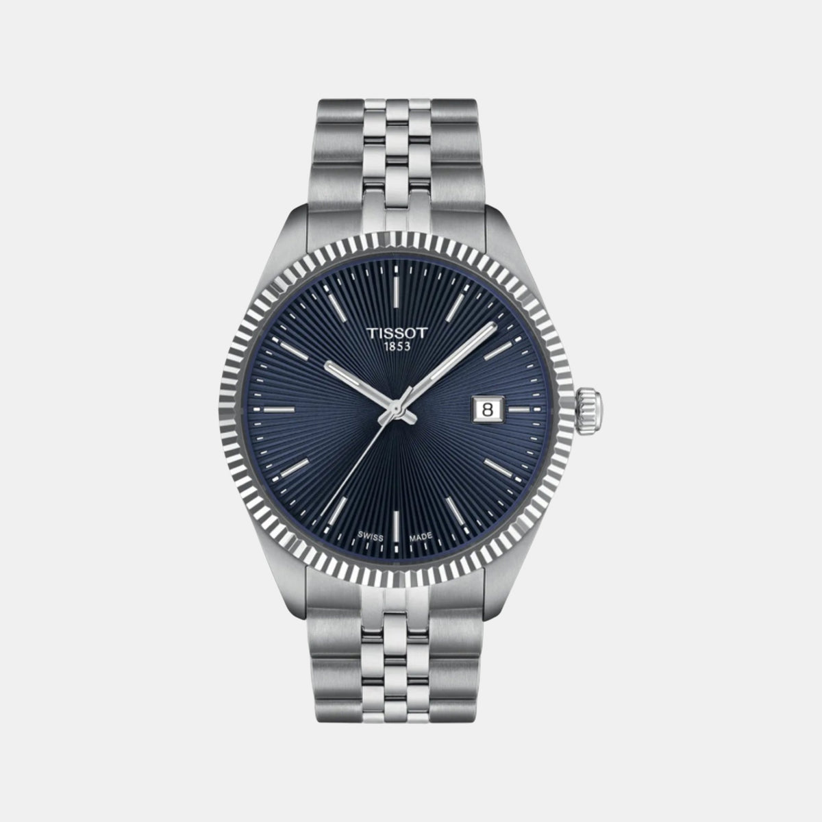 Ballade Men Quartz Blue Dial Analog Stainless Steel Watch T1564101104100