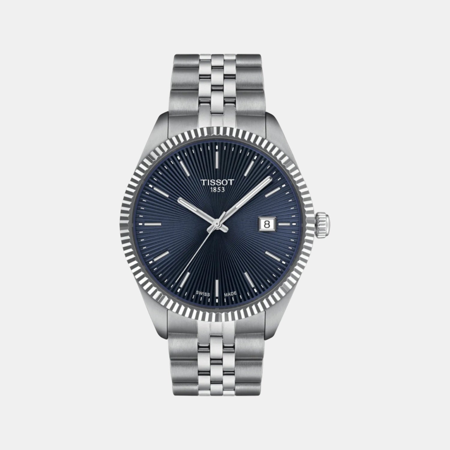 Ballade Men Quartz Blue Dial Analog Stainless Steel Watch T1564101104100