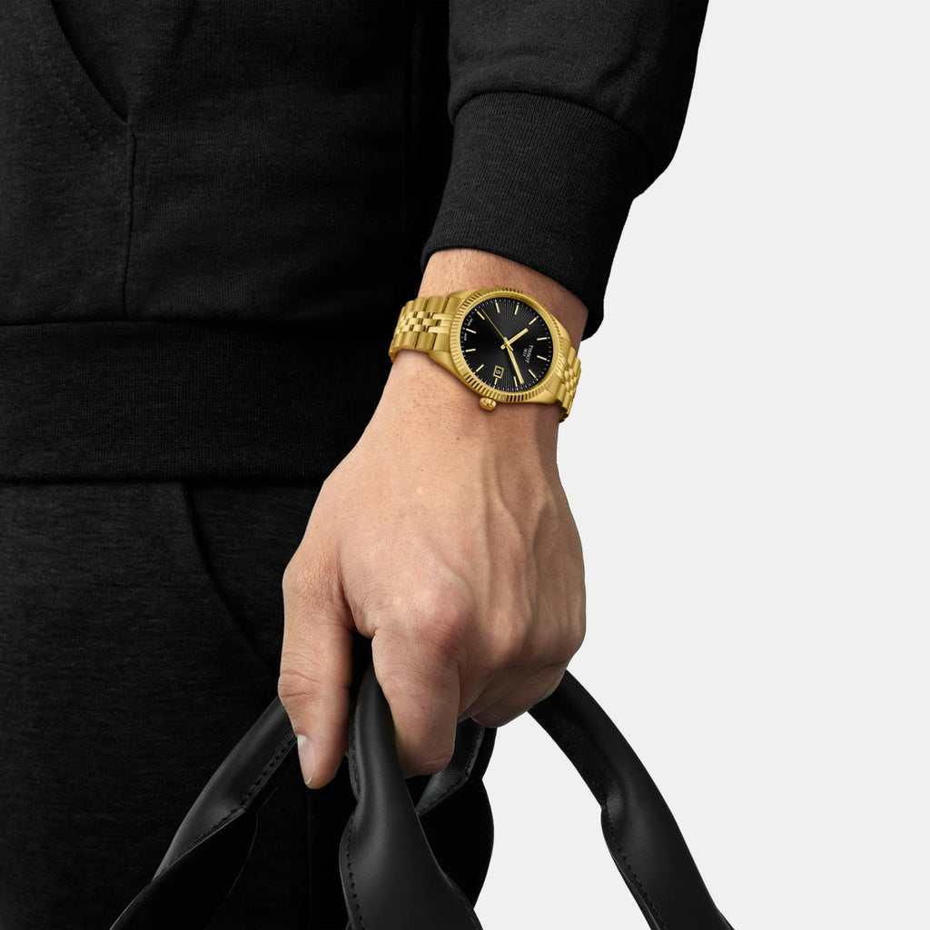 Tissot Classic Men Quartz Black Dial Analog Stainless Steel Watch