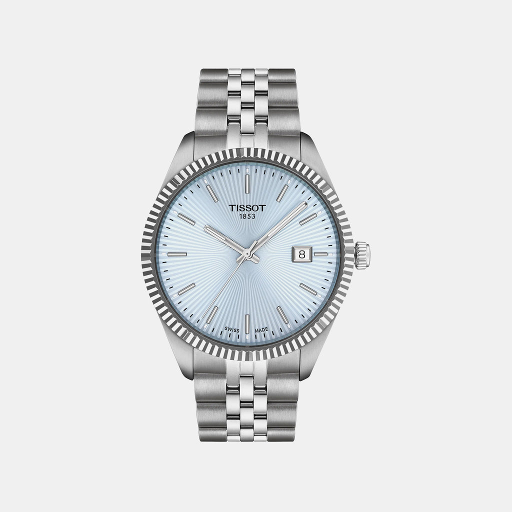 Ballade Men Quartz Blue Dial Analog Stainless Steel Watch T1564101135100